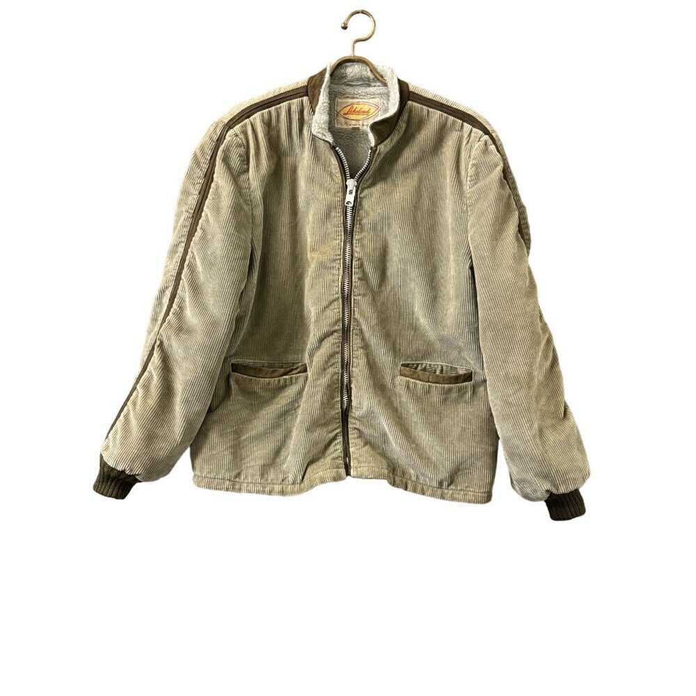 1980s Vintage Jackets Lakeland Mens Lining Faux Fur, Suede  Full Zip Size 40